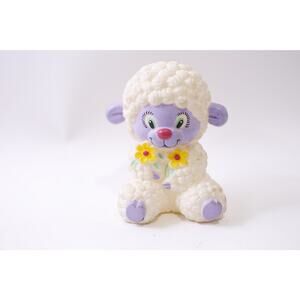 1985, Shelcore, Squeeze-a-Mals, Lamb, Flower, Soft, Squeak Toy, ~ 250826-WH 511